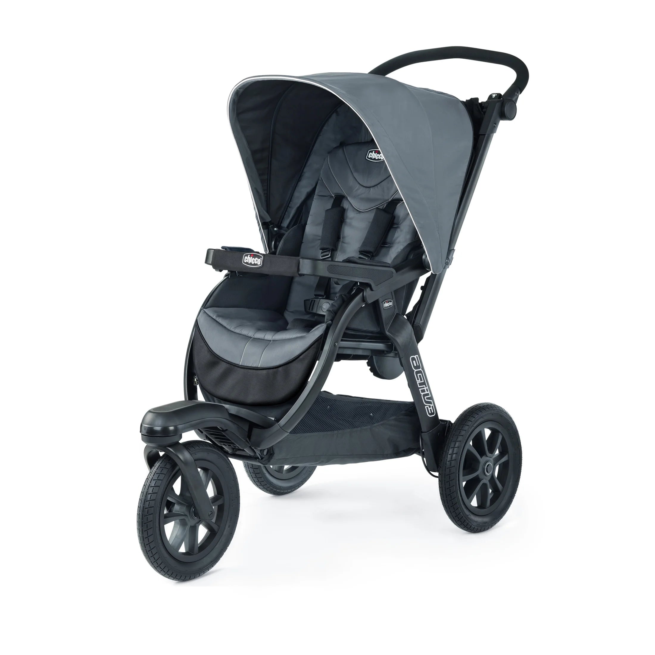 Chicco Activ3 Jogging Stroller - Eclipse (Grey), New